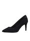Leather Pointed Toe Navy Blue Heels