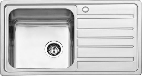 Karag BL 802 PA Ένθετος Νεροχύτης Inox Σατινέ Μ86xΠ50cm Ασημί