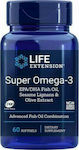 Life Extension Super Omega 3 Ιχθυέλαιο EPA/DHA Fish Oil Sesame Lignans & Olive Extract 60 μαλακές κάψουλες