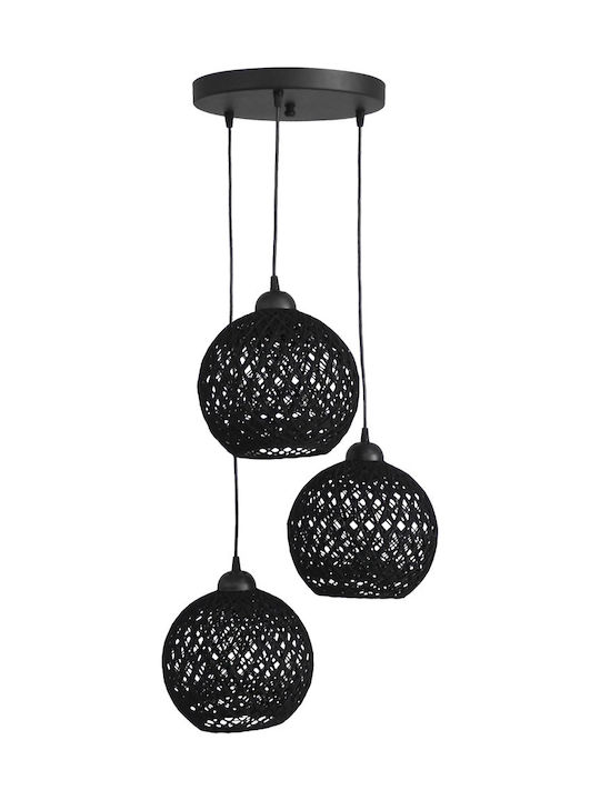 Heronia SILK/3L Pendant Lamp 3xE27 Black