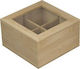 Macma Werbeatrikel Wooden Tea Box with Lid Beige 15x15x8.4cm