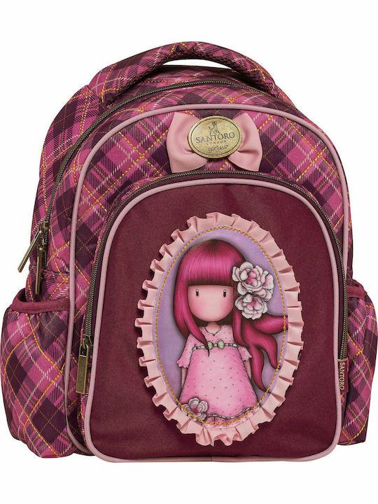 Santoro Cherry Blossom School Bag Backpack Kindergarten in Fuchsia color