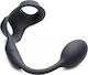 XR Alpha Pro 10X P Ring Cock Silicone with Anal Plug Black