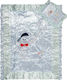 Silk Fashion Κουβέρτα Κούνιας Cat Balloon Fleece Λευκή 100x125εκ.