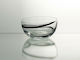 Cryspo Trio X Treme Ice Cream Serving Bowl Round Glass Black with Diameter 13cm
