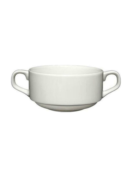 Lukanda Τierra Porcelain Serving Bowl White with Diameter 11εκ. 6pcs