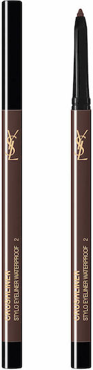 Ysl Crushliner Stylo Waterproof Long Wear Precise Eyeliner 2 Brun Universel