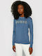 Guess Women's Blouse Long Sleeve Navy Blue