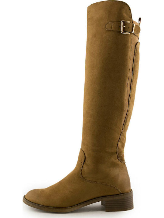 Wildleder Damenstiefel Tabac Braun