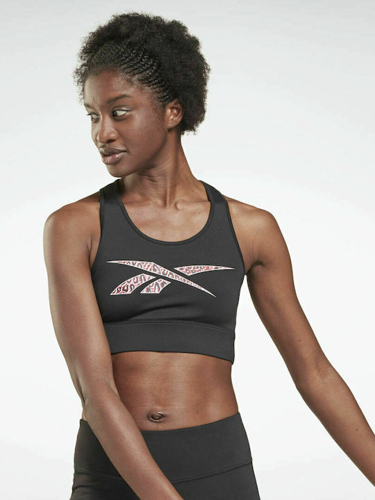 Reebok Modern Safari High Neck Women's Sports Bra without Padding Black