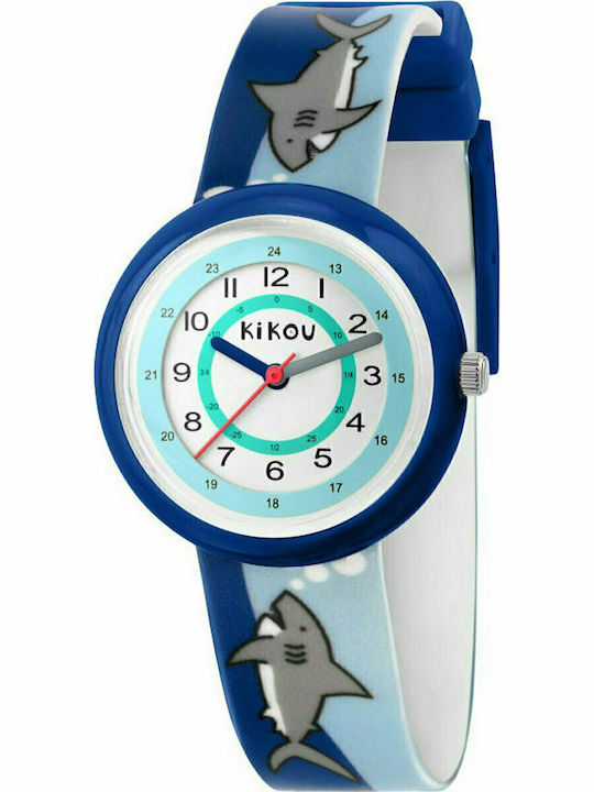 Kikou Παιδικό Αναλογικό Ρολόι 30mm Μπλε