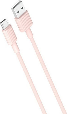 XO 1m Regular USB 2.0 to micro USB Cable Pink (16.005.0105)