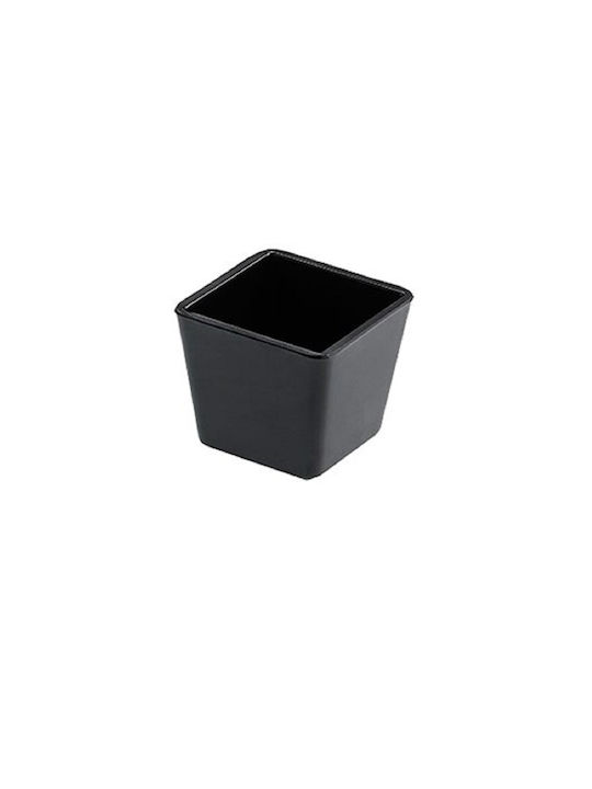 Leone Dip-Servierschüssel Platz aus Melamin Black 7x7cm 1Stück