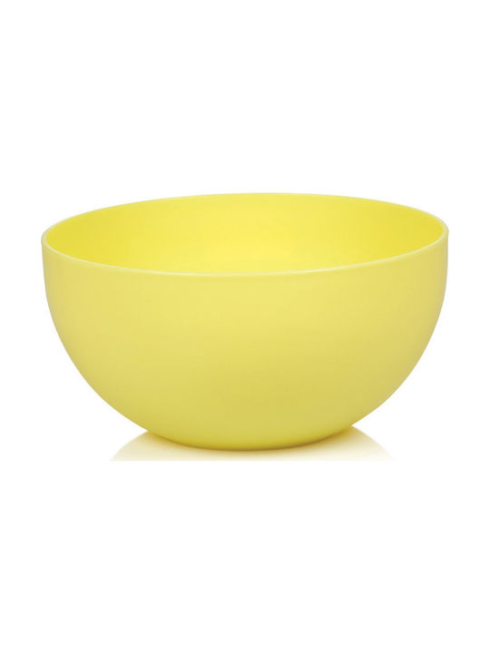 Viosarp Plastic Salad Bowl Yellow 12x12cm