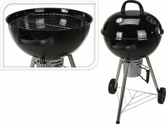 Grătar cu Cărbune Inox Cazan cu Capac 57x57 cm