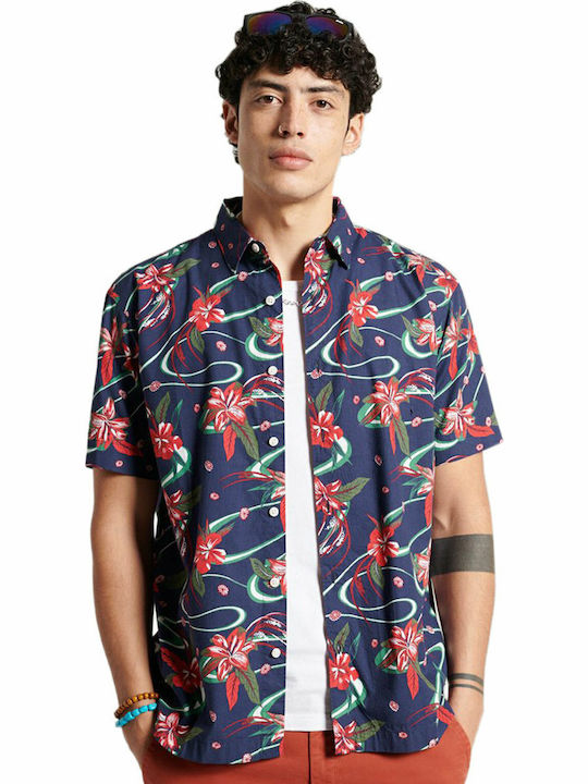 Superdry HAWAIIAN Κοντομάνικο Πουκάμισο σε Στεν...
