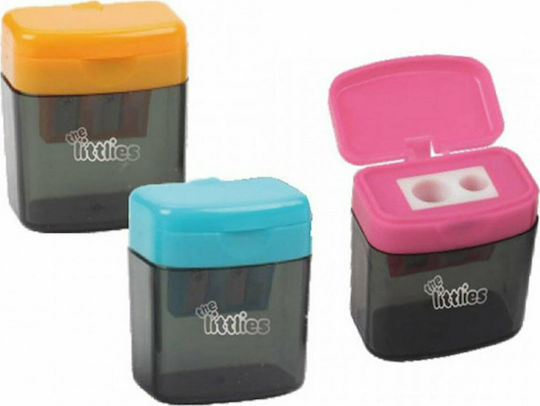 The Littlies Container Kunststoff Doppelt Anspitzer (Μiverse Farben) 1Stück