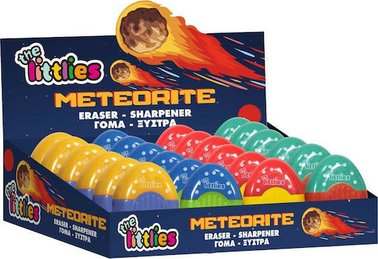 The Littlies Kunststoff Anspitzer mit Radiergummi (Μiverse Farben) 1Stück
