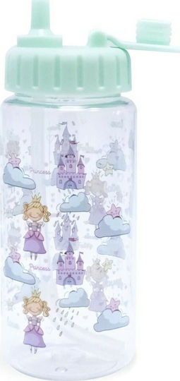 iDrink Princess Kids Water Bottle Plastic with Straw 400ml