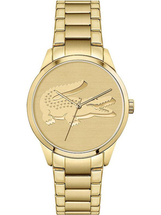 Lacoste Ladycroc Γυναικείο Ρολόι 36mm Μπαταρίας με Χρυσό Μεταλλικό Μπρασελέ