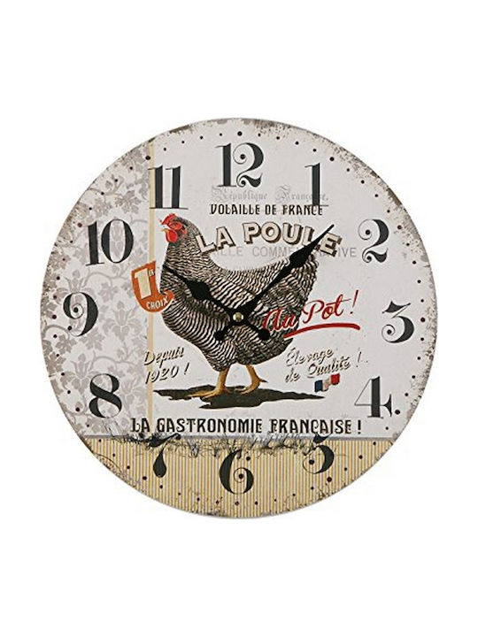 BigBuy Gallina Wall Clock Plastic Ø28cm