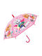 Chanos Kids Curved Handle Umbrella Paw Patrol Pink