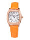 Folli Follie Women's Watch with Orange Leather Strap