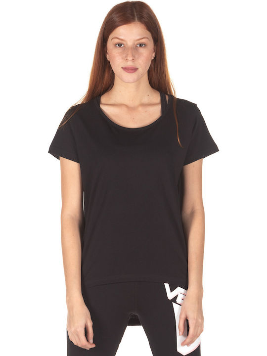 Venimo 121WSS-956 Women's Athletic T-shirt Black