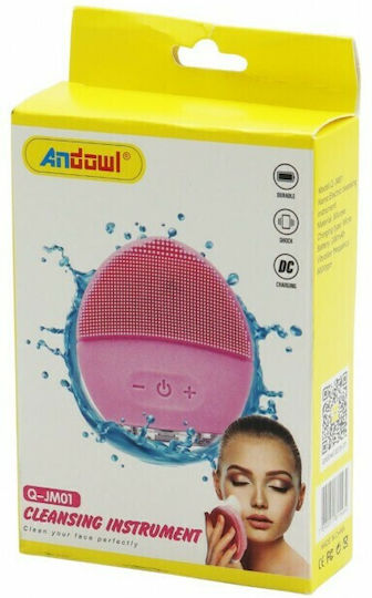 Andowl Четка за почистване на лице от силикон Pink Q-JM01
