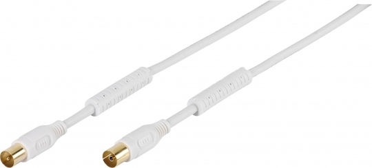 Vivanco Antenna Cable Coax male - Coax female White 7.5m (48122) 1pcs