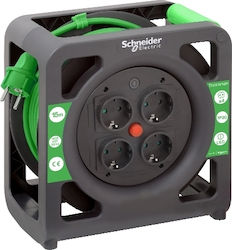 Schneider Electric Verlängerungskabel Rolle 4 Steckdosen mit Kabel 15m Schneider Electric Verlängerungskabel Rolle 4 Steckdosen mit Kabel 15m