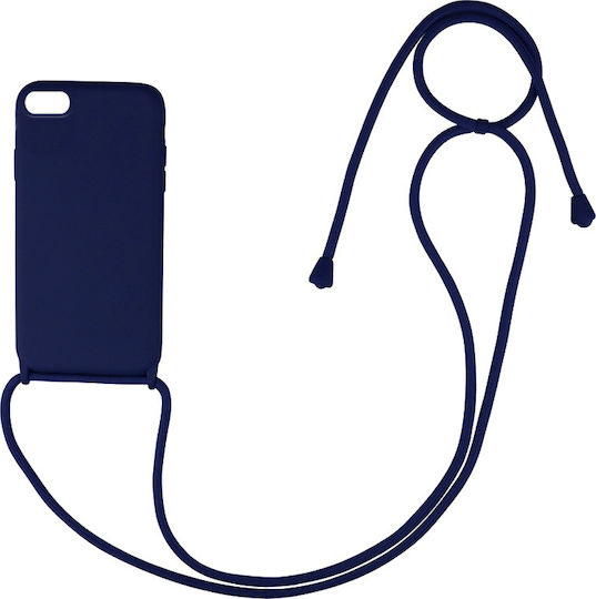 Sonique Carryhang Back Cover Silicone 0.5mm with Strap Navy Blue (iPhone 7 / 8 / SE 2020 / SE 2022)