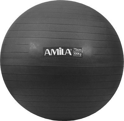 Amila Μπάλα Pilates 75cm, 1.50kg σε Μαύρο Χρώμα
