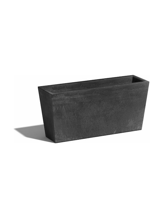 Ecopots Γλάστρα Paris 100lt Planter Box 80x40cm in Black Color 000237