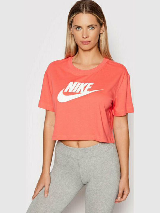 Nike Sportswear Γυναικείο Αθλητικό Crop Top Κον...