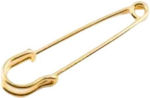 Decorative gold safety pin 6.25cm 1Piece