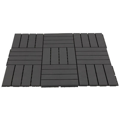 Outsunny Plastic Garden Decking Board 30x30cm 9pcs