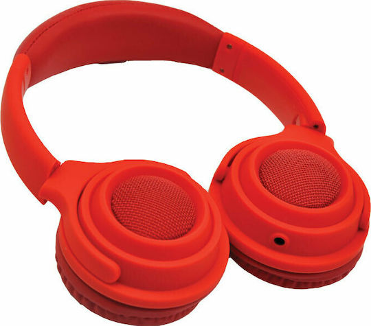 Elmocoei Fără fir Bluetooth On Ear Căști Roșii
