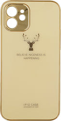 GKK Electroplate Reindeer Beige Back Cover for iPhone 12 / 12 Pro