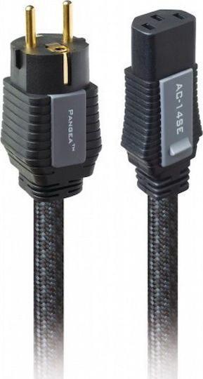 Pangea Audio Schuko - IEC C13 Cable 1m Μαύρο (AC-14 SE MKII)