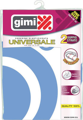 Gimi Doppio Strato Bügelbrettbezug mit Gummiband Blau 140x54cm