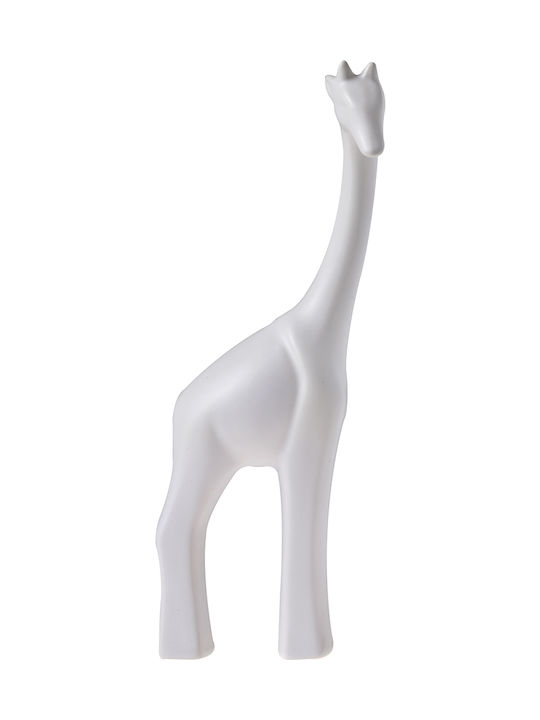 HFA Decorativă Girafa din Material Ceramic Mignon în Alb 35cm 1buc