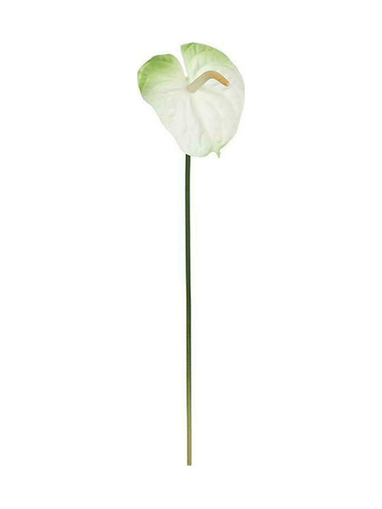 Atmosphera Ramură Decorativă Artificială Floare de coadă (Anthurium) Alb 75cm 1buc