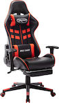 vidaXL 20511 Gaming Chair with Adjustable Arms and Footrest Black/Red