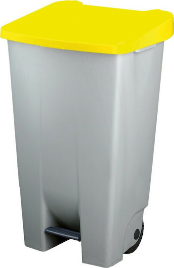 GTSA Plastic Waste Bin 120lt with Pedal Yellow