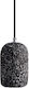 Geyer Cement Pendant Light Black with Socket GU10 10x16cm