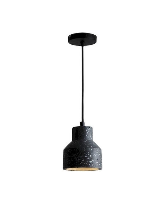 Geyer Cement Pendant Light Single-Light Bell for Socket E27 Black