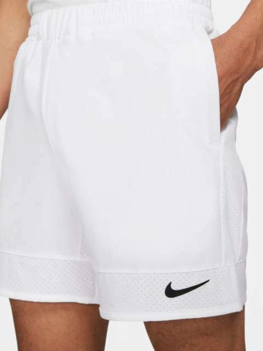 Nike Nikecourt Bermudă Sportivă de Bărbați Dri-Fit Albă