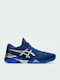 ASICS Court FF Novak Tennisschuhe Tongelände Blue Print / White