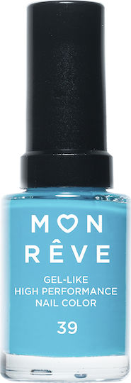 Mon Reve Gel Like Nagellack Glossy Lang anhaltende Politur Hellblau 39 13ml